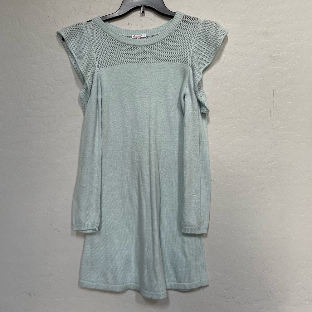 New Girl’s Ella Moss Baby blue open shoulder sweater dress size 14